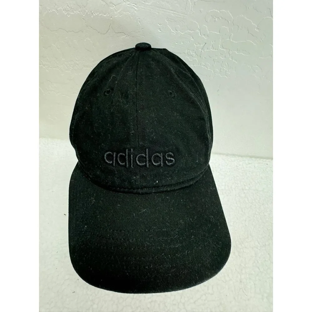 Adidas‎ Black Baseball Cap Adjustable Logo Unisex Cotton Hat